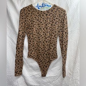 Cheetah print thong bodysuit